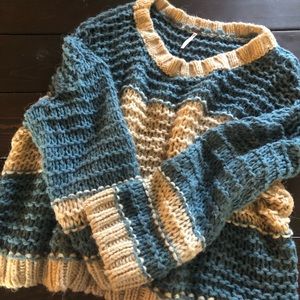 Cropped knit free people sweater